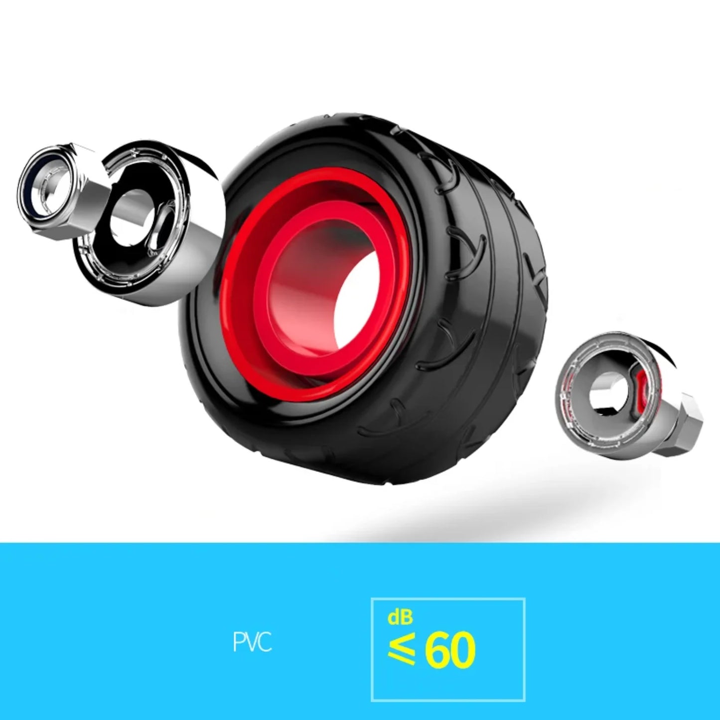 Four Wheel Abdominal Ab Roller Fitness Exercise Equipment