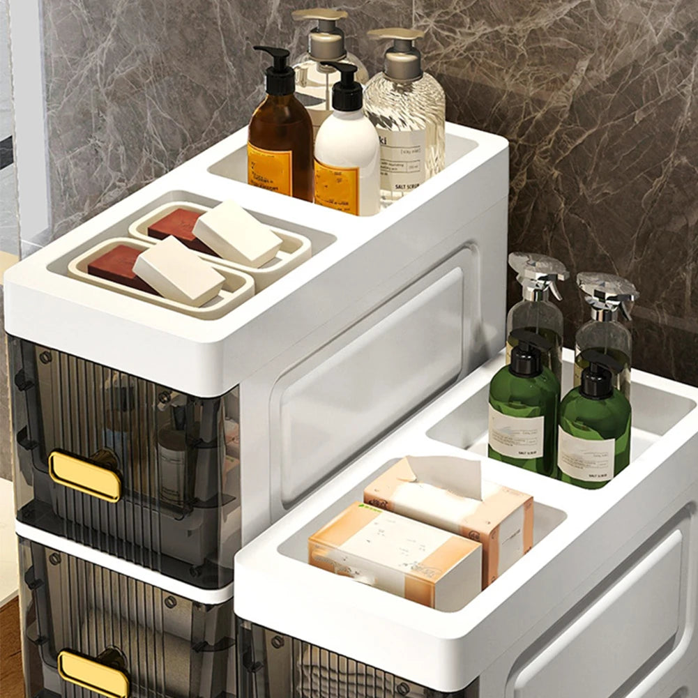 Corner Tier Bathroom Drawer Cabinet
