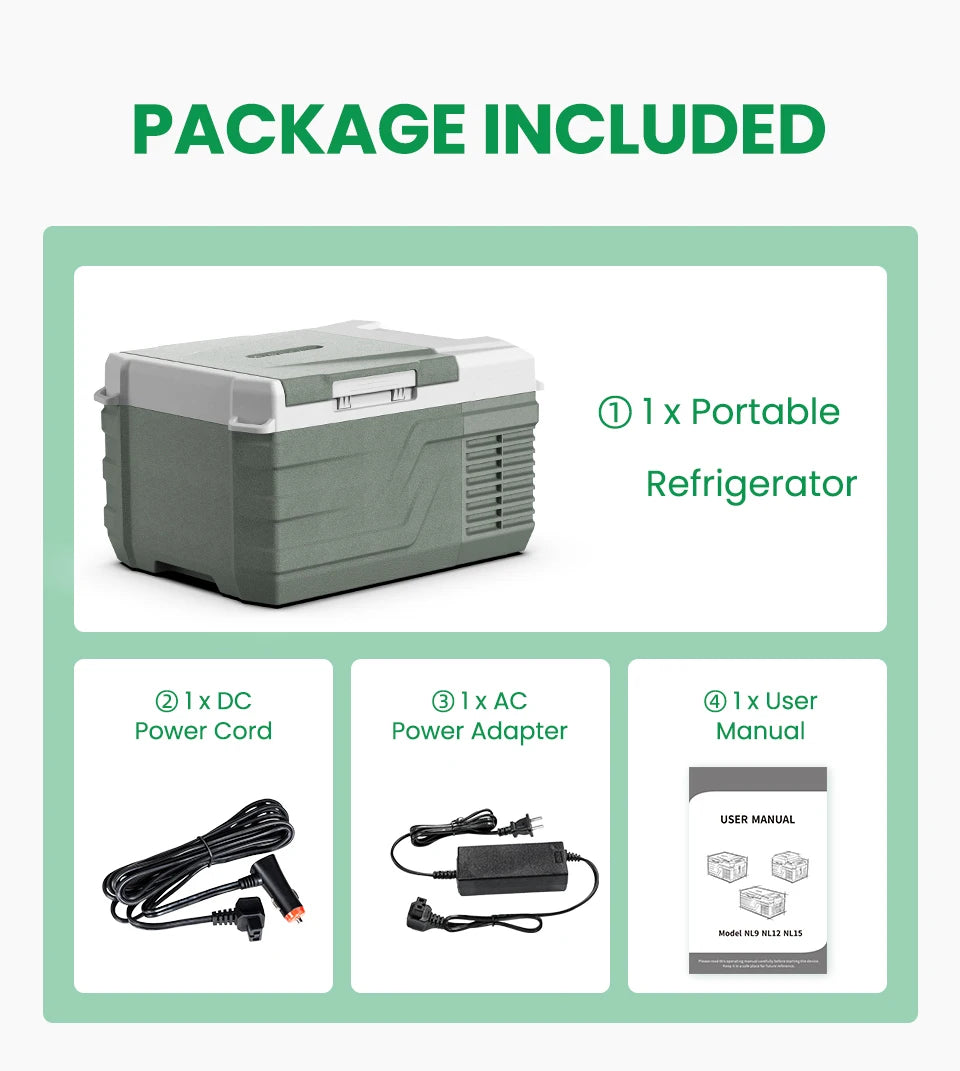 Portable Refrigerator with AC Electric Cooler Plug
