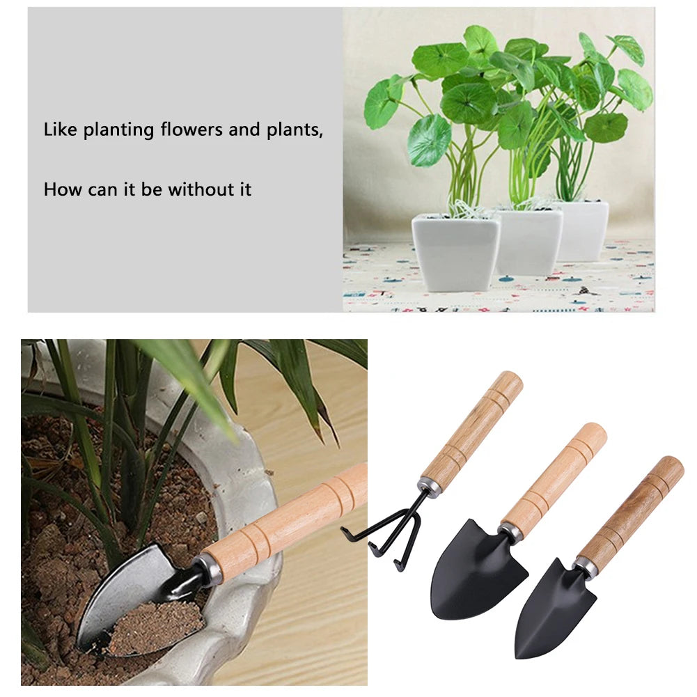 3Pcs Shovel Rake Spade Set