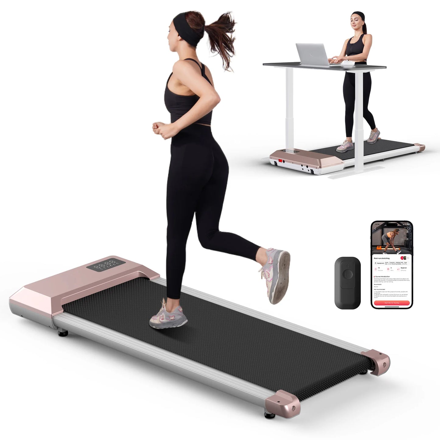 Walking Pad Treadmill with LCD Digital Data Display