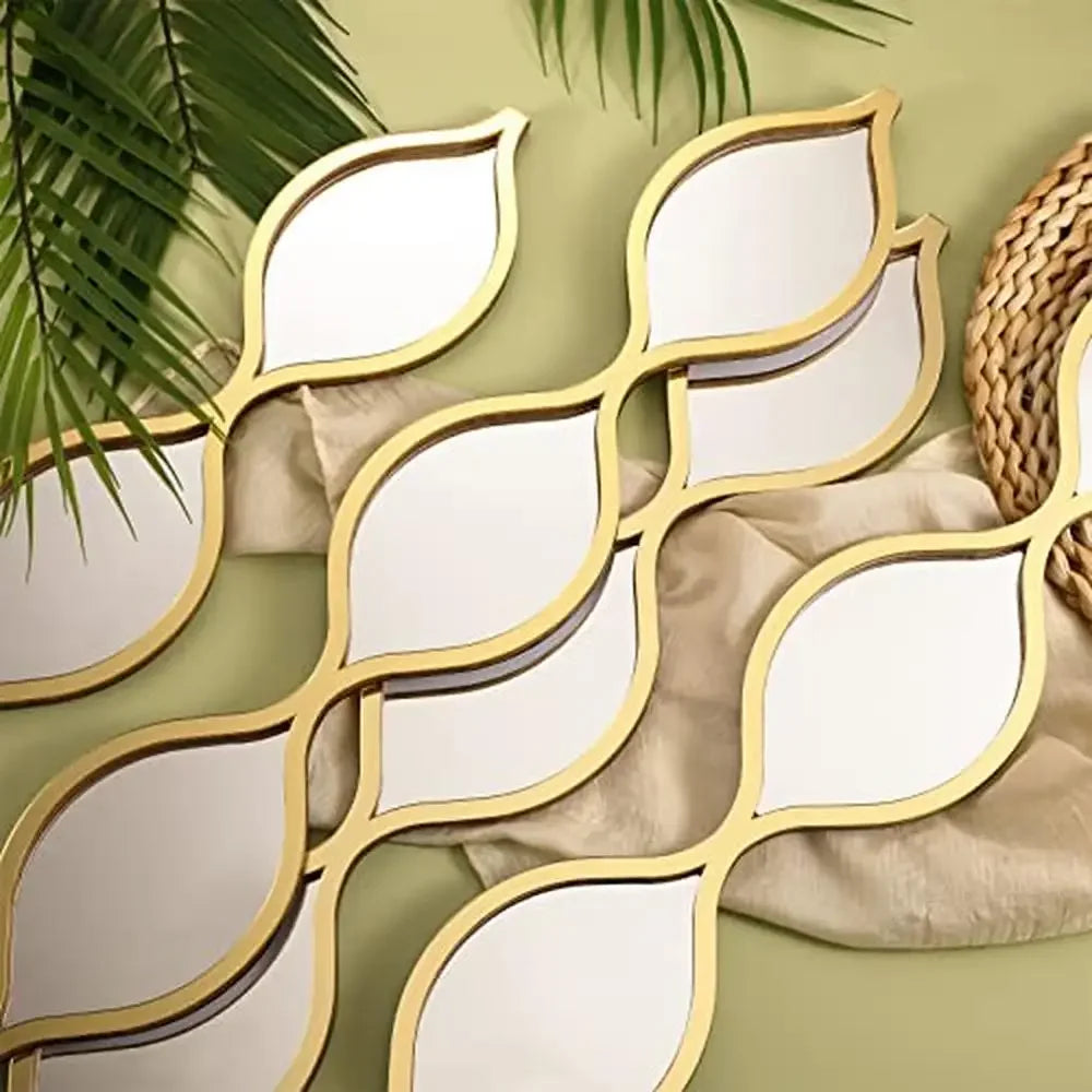Vintage Teardrop Mirror Wall Art Bohemian Style