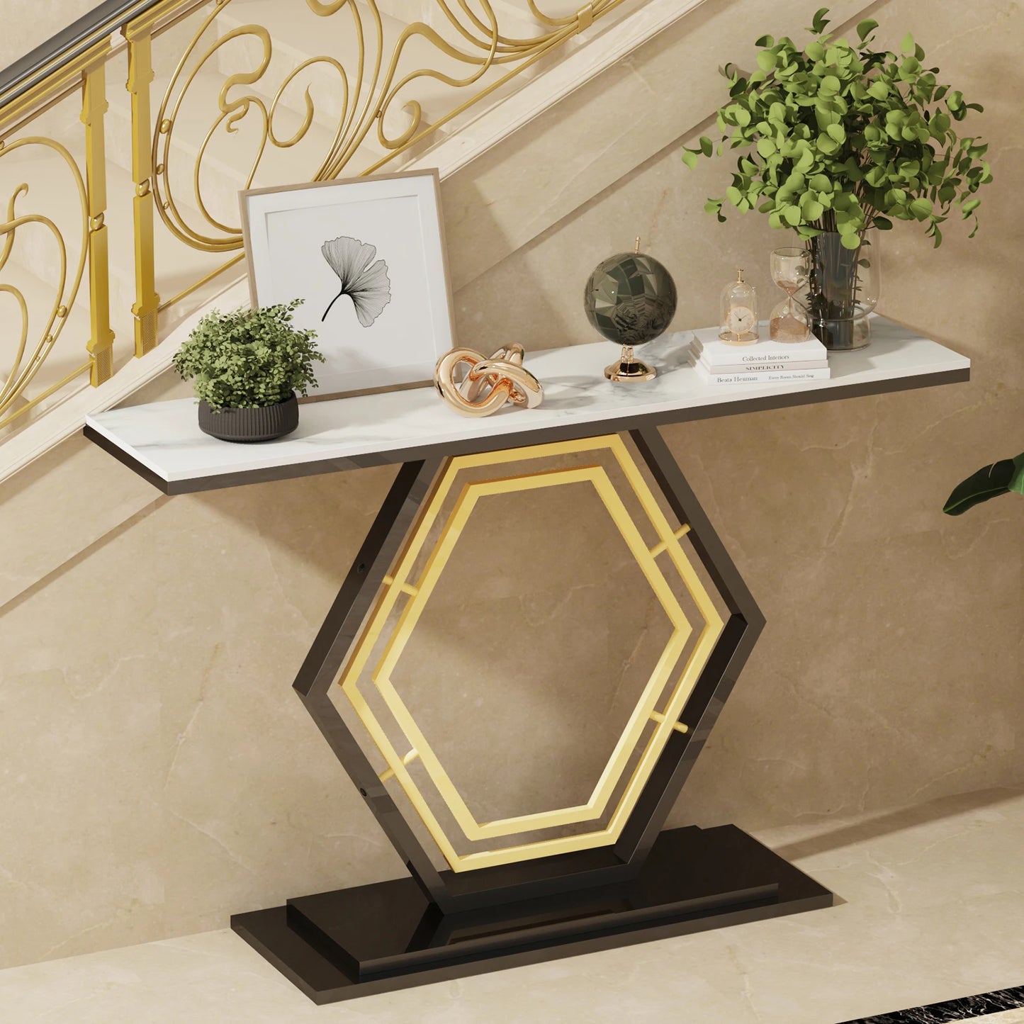 Couch Centered Stone Table Top