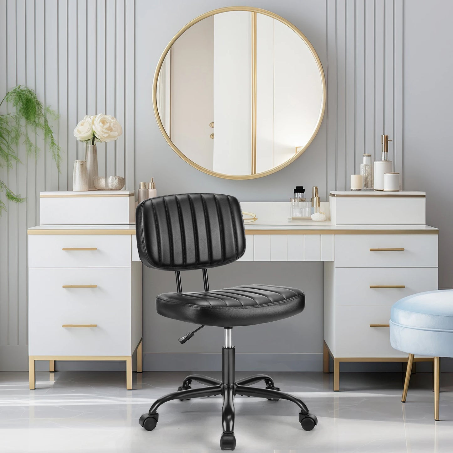 Armless Office Desk Chair