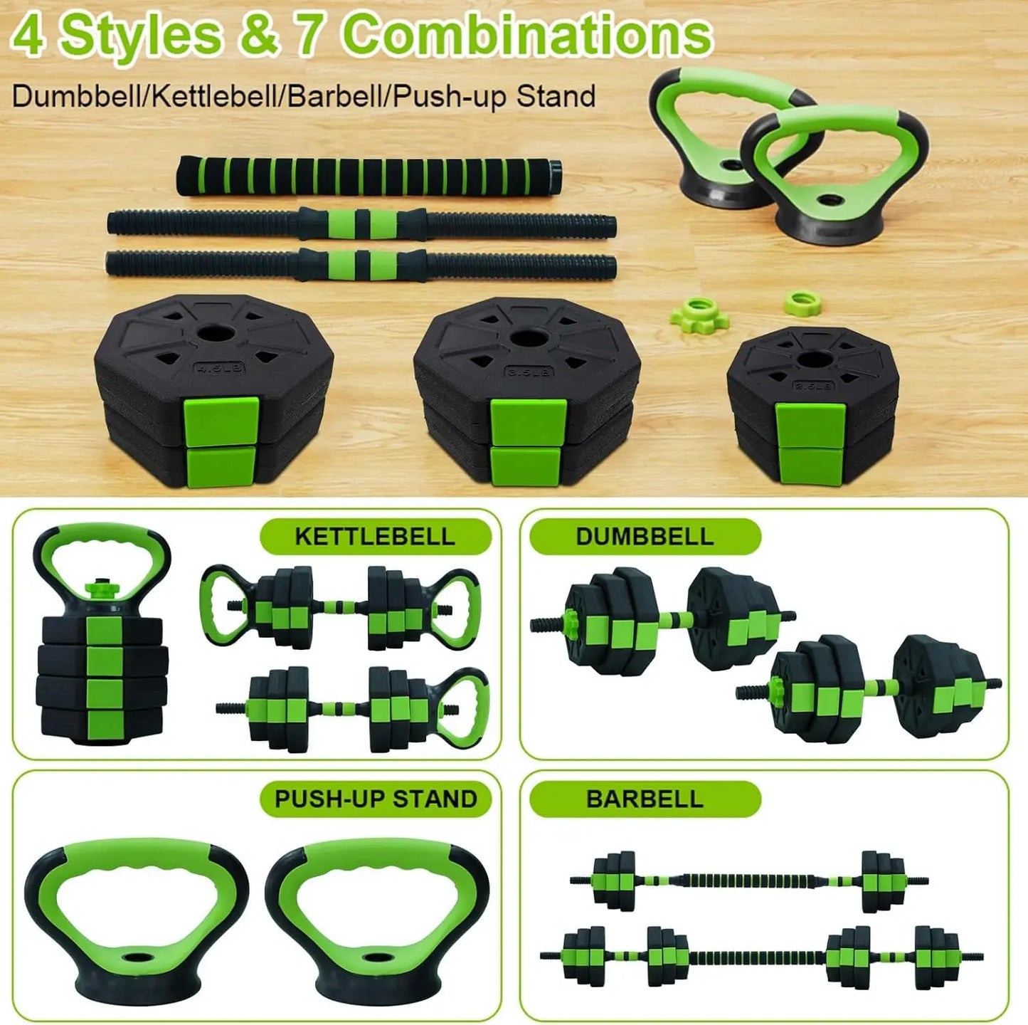 Adjustable Kettlebell/Dumbbell Set