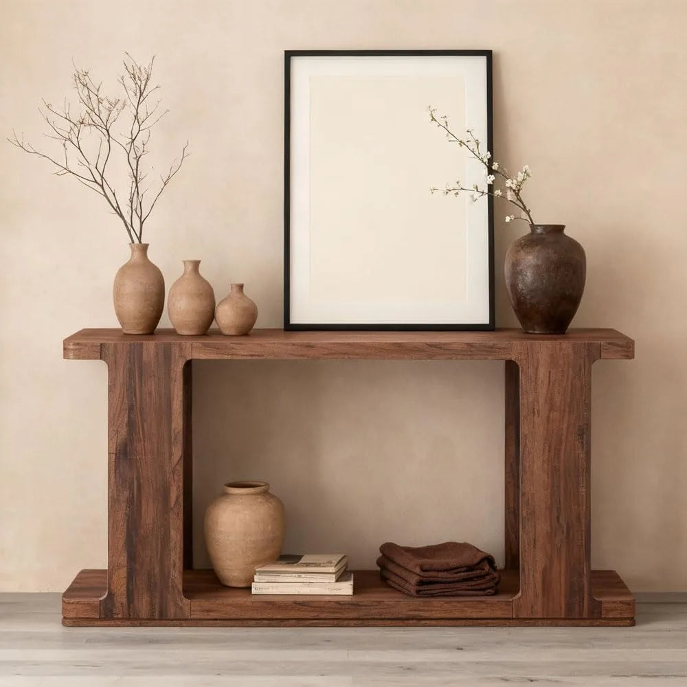 Modern Entryway Table with Curved Edge