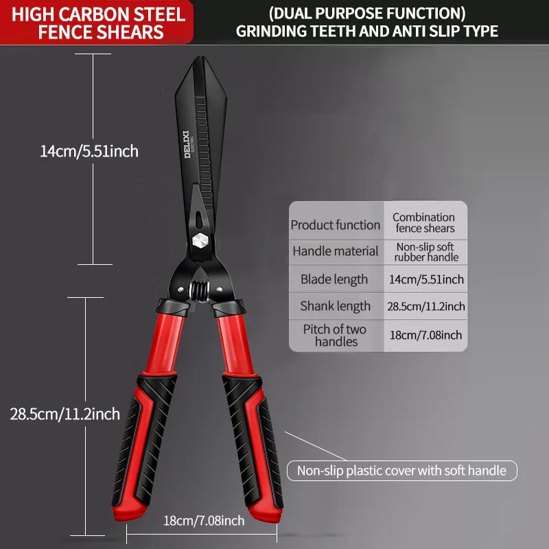 Hedge Clippers & Shears Made With Shock-Absorbing Bumpers And Comfort Grips