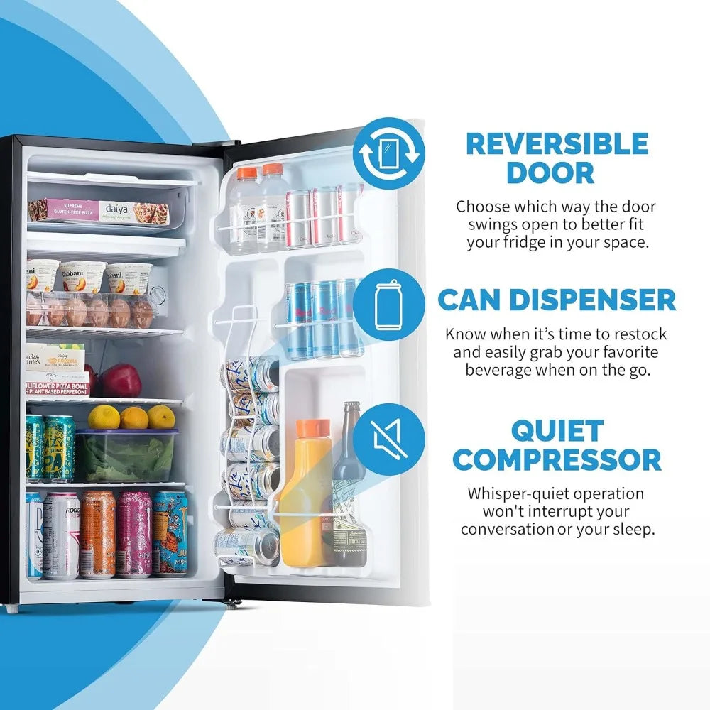Compact Mini Fridge with Chiller Compartment