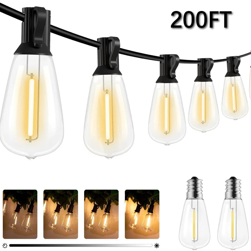 Patio String Lights Waterproof