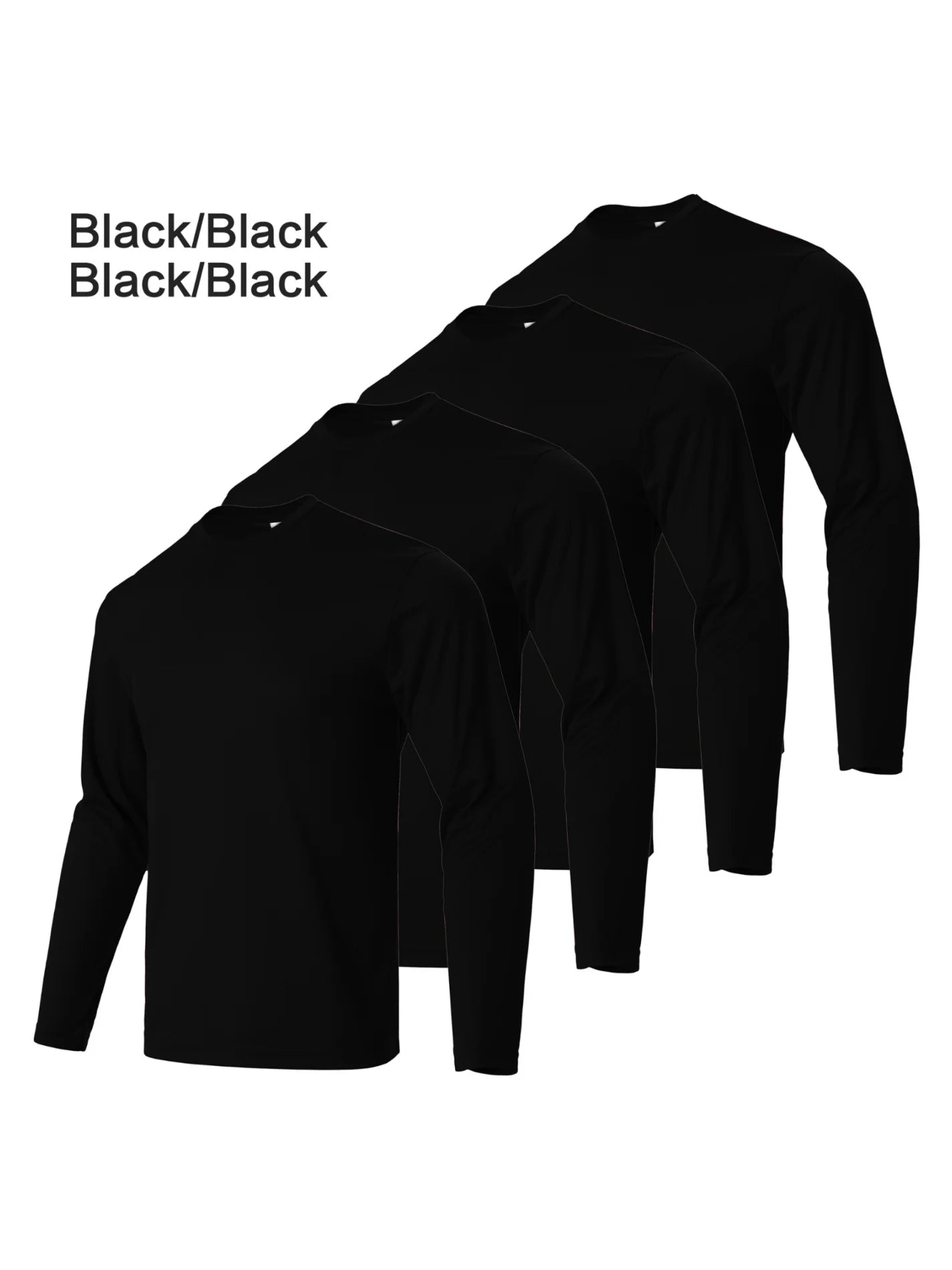 Men's Solid Color Round Neck T-shirt for Fitness and Running