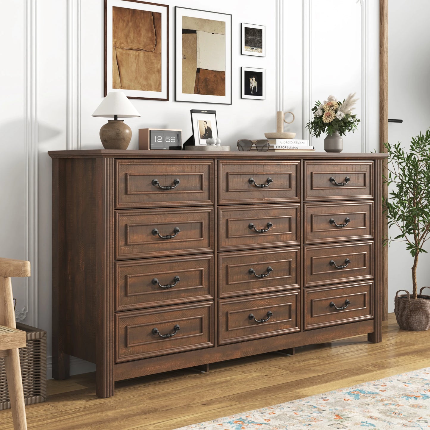 Bedroom Large Dresser with 12 Drawers