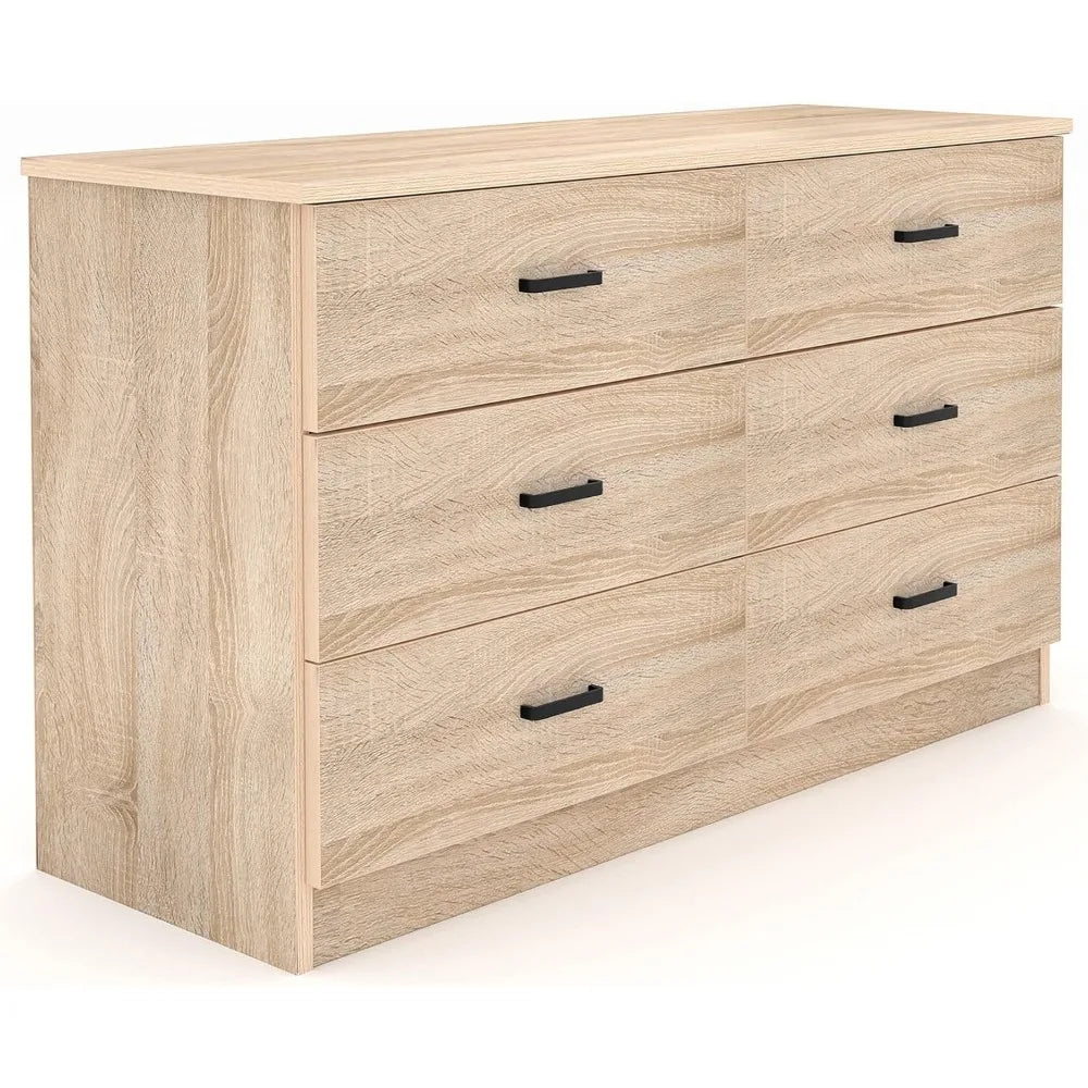Modern Double Dresser with Large Storage Organizer