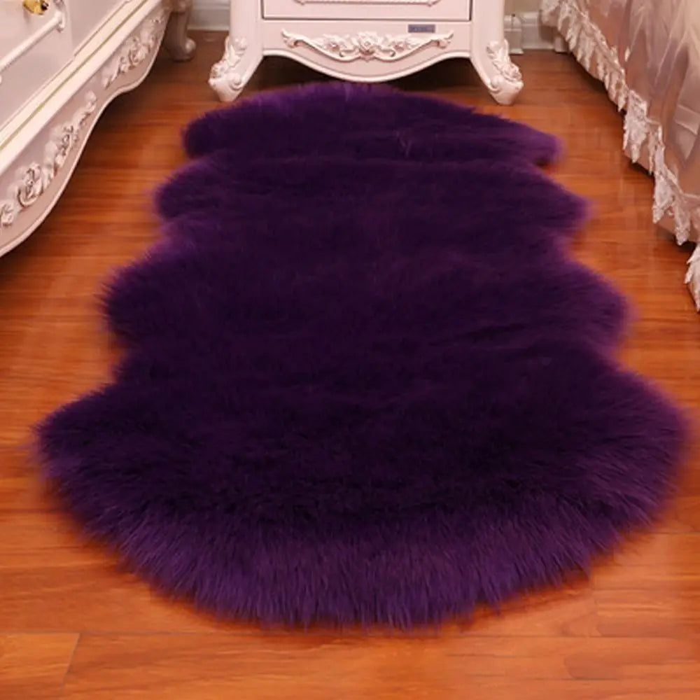 Faux Fluffy Shaggy Rugs Artificial Sheepskin Long Hair Carpet Floor Wool Fluffy Mat