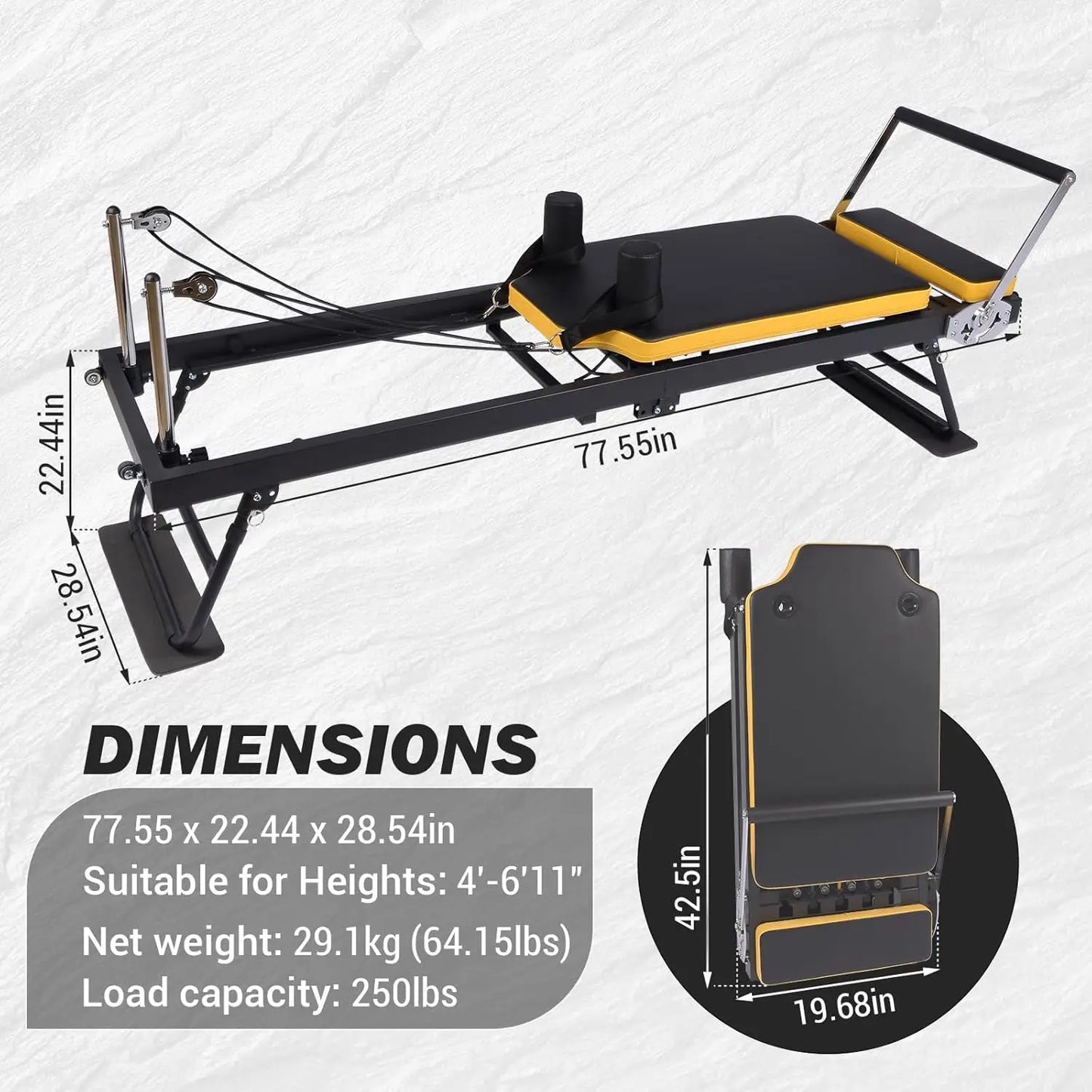 Adjustable Foldable Pilates Equipment Workout for Home