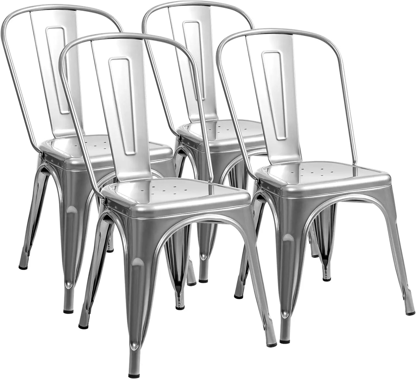 Furmax Metal Stackable Classic Trattoria Chair