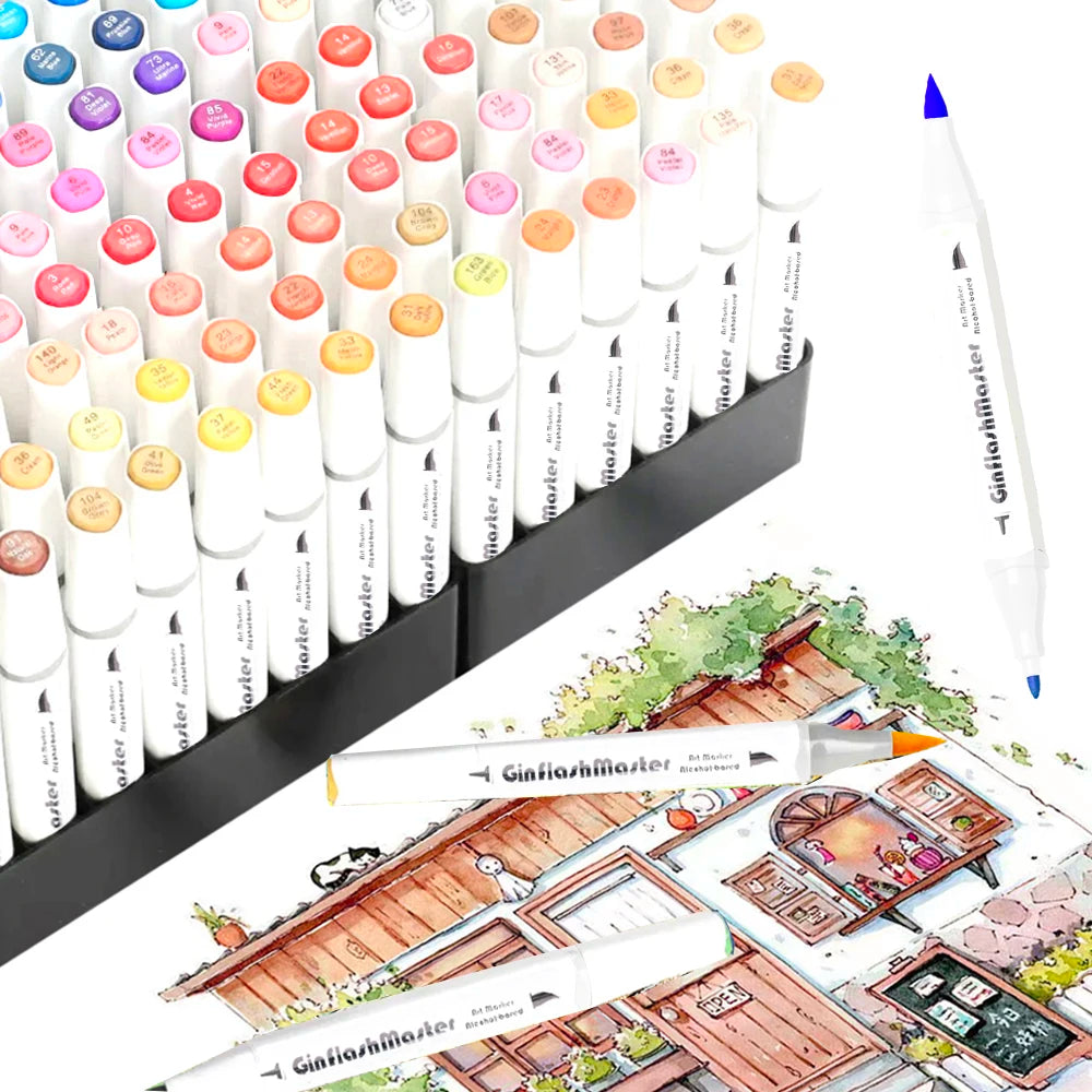 Ginflash Brush & Fine Comic Art Markers