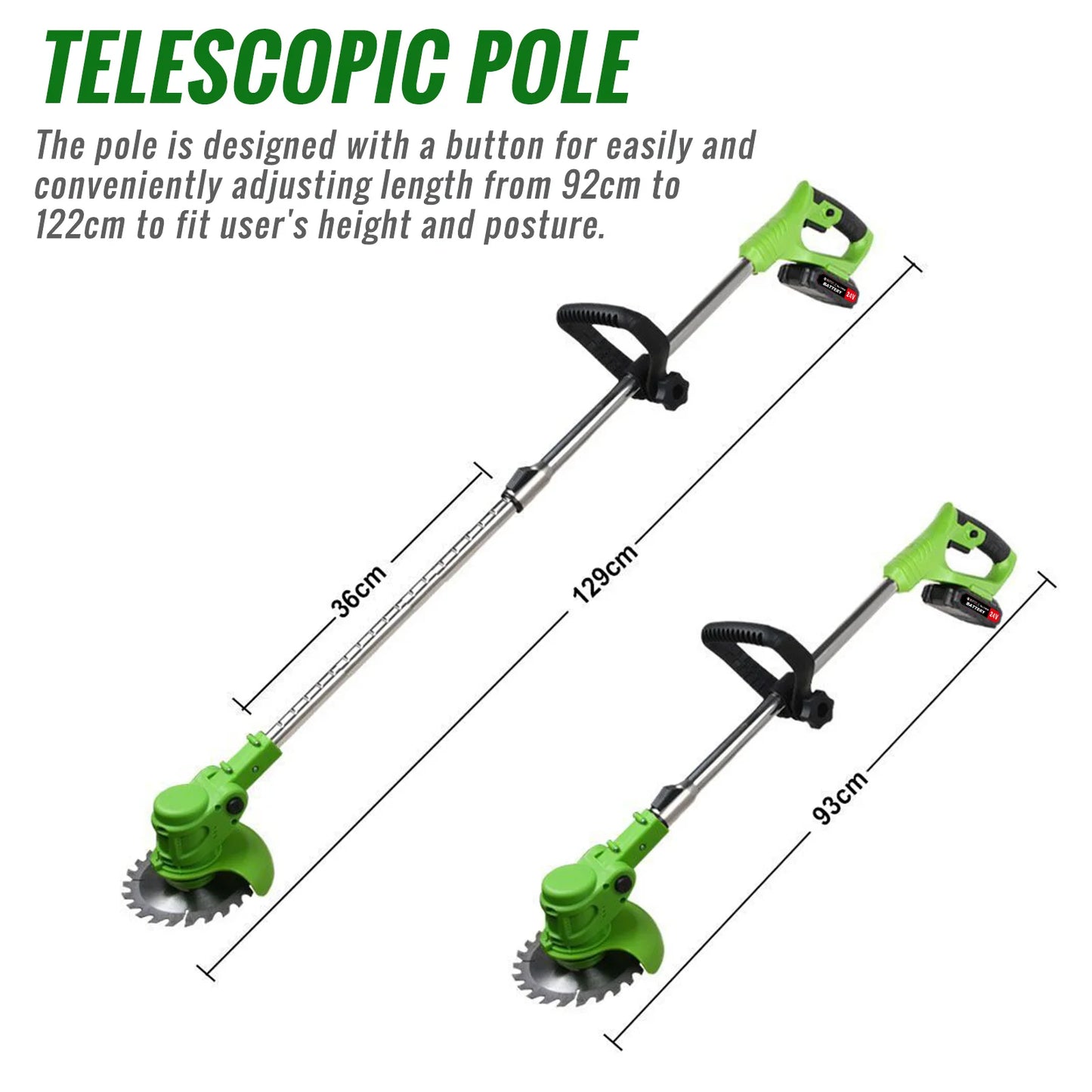 Cordless Electric Brush Weed Trimmer