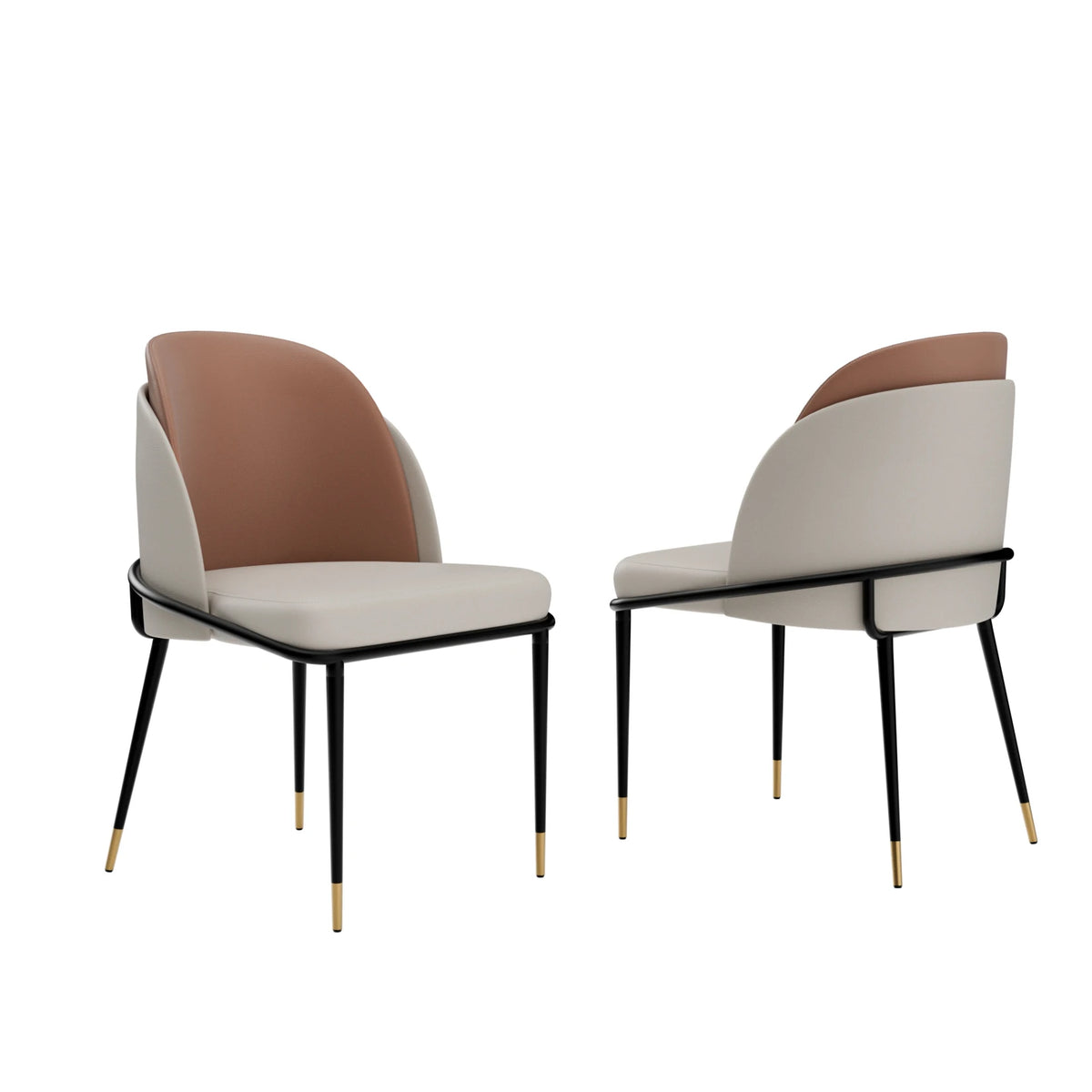 Luxurious Microfiber Silicone Leather Dining Room Chairs Set