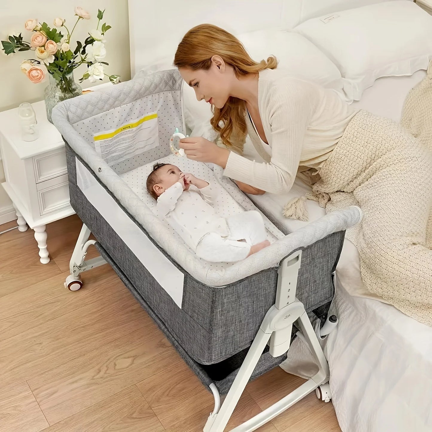 Baby Bassinet with Wheels