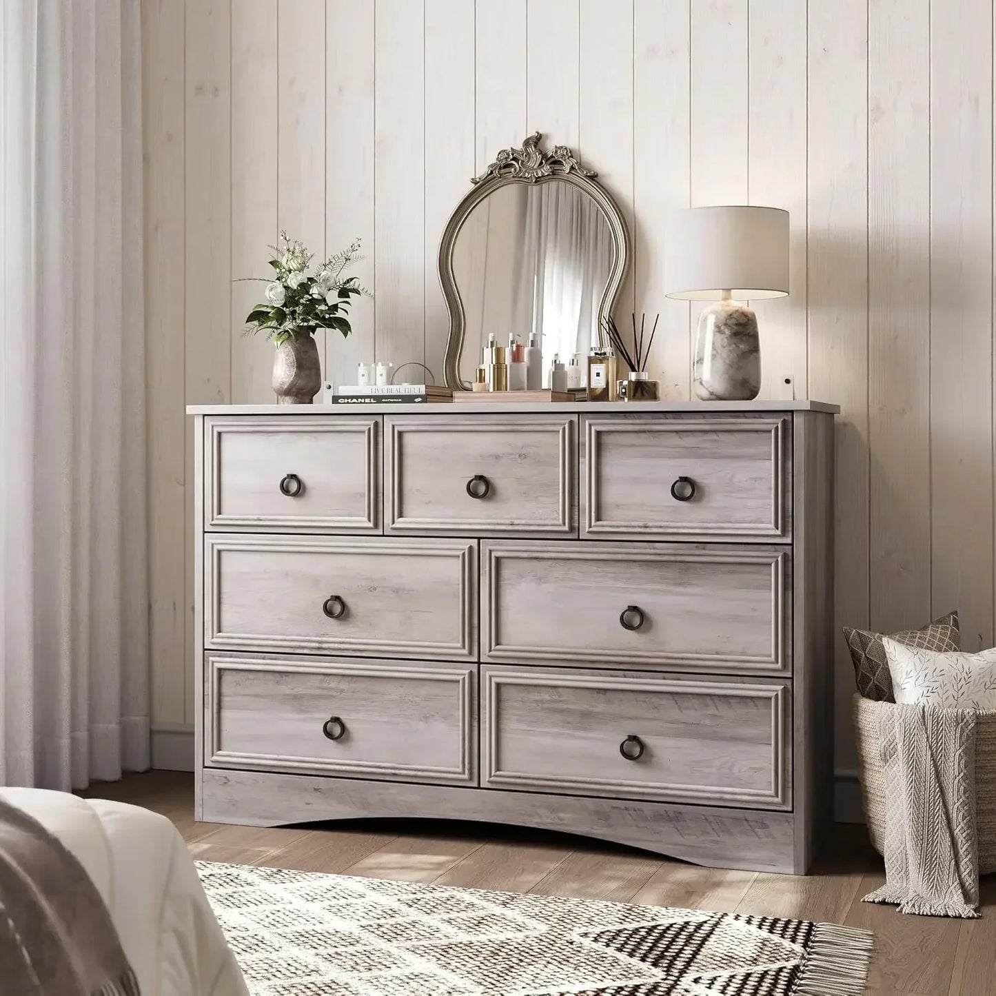 Modern Dresser Organizer with Textured Borders