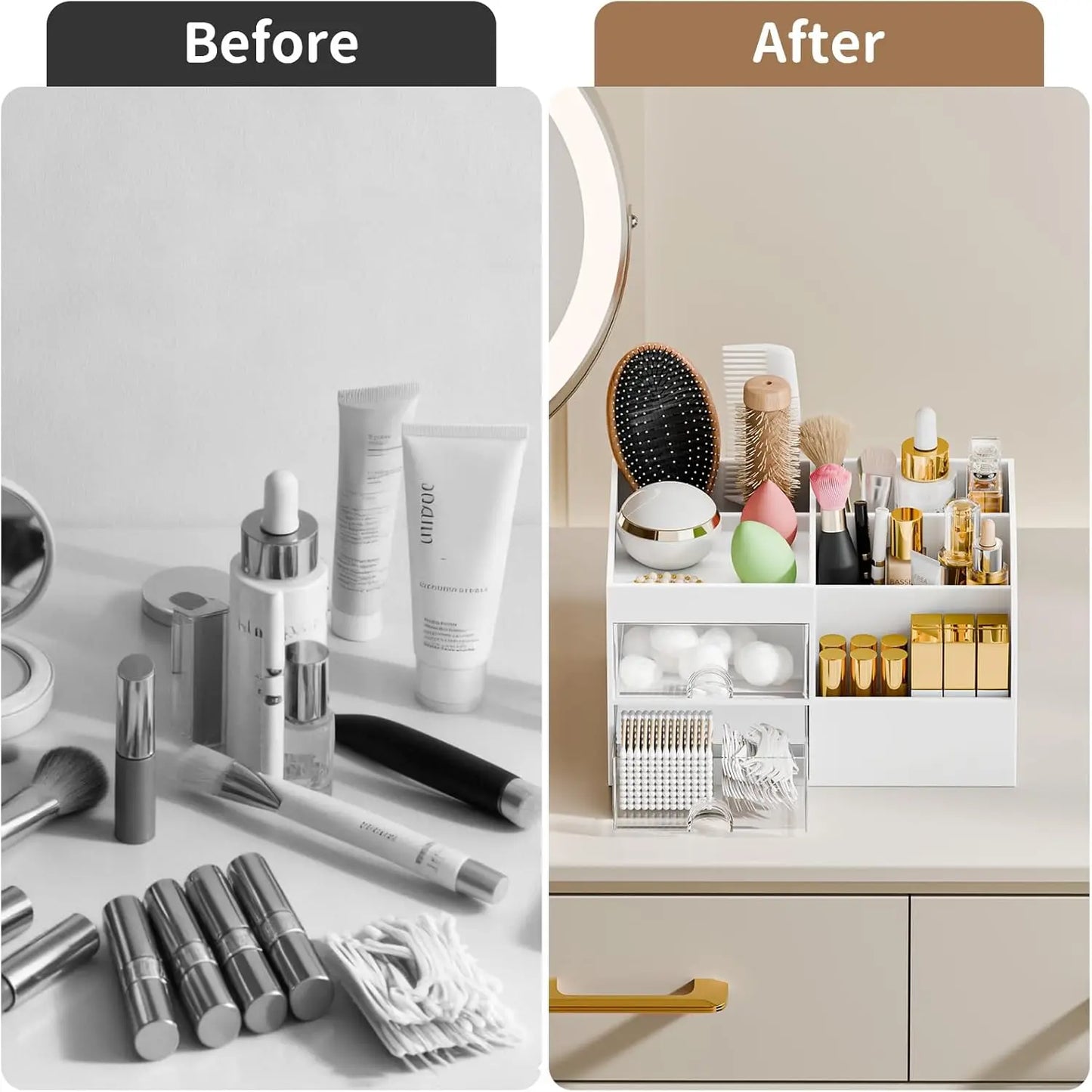 Makeup Organizer Countertop Storage Vanity