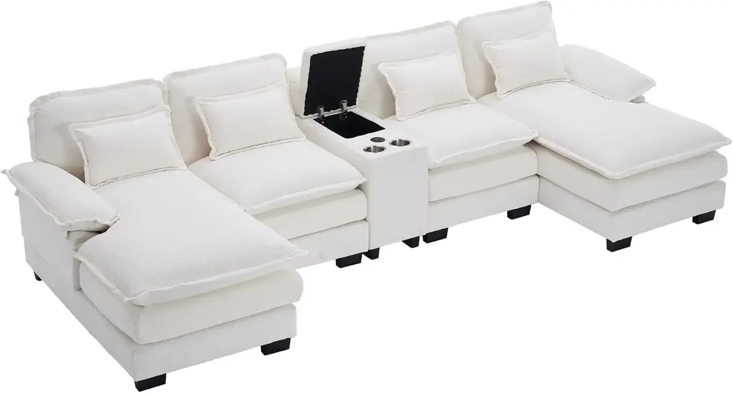 Modern Upholstered Large Modular Sofa