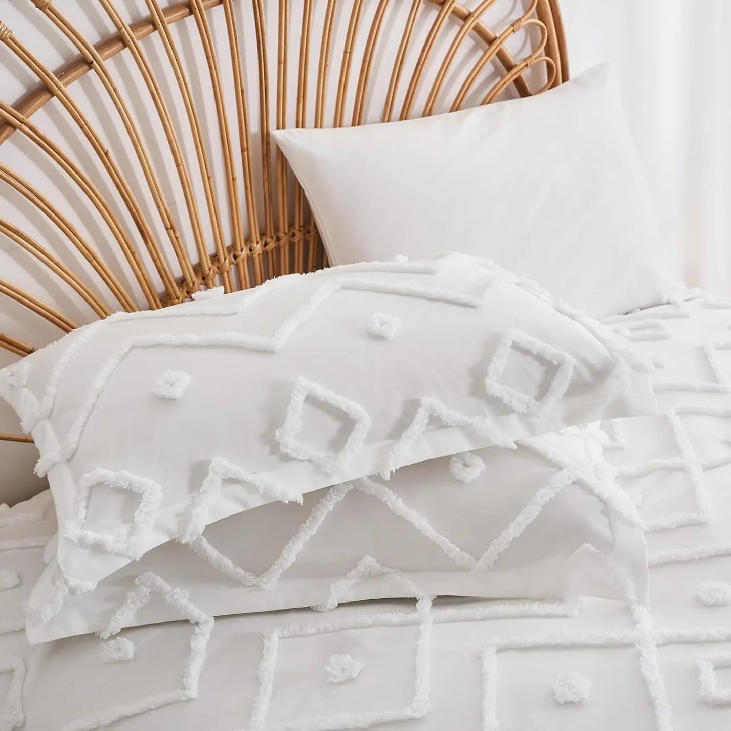 Farmhouse Shabby Chic Embroidery Bed Set