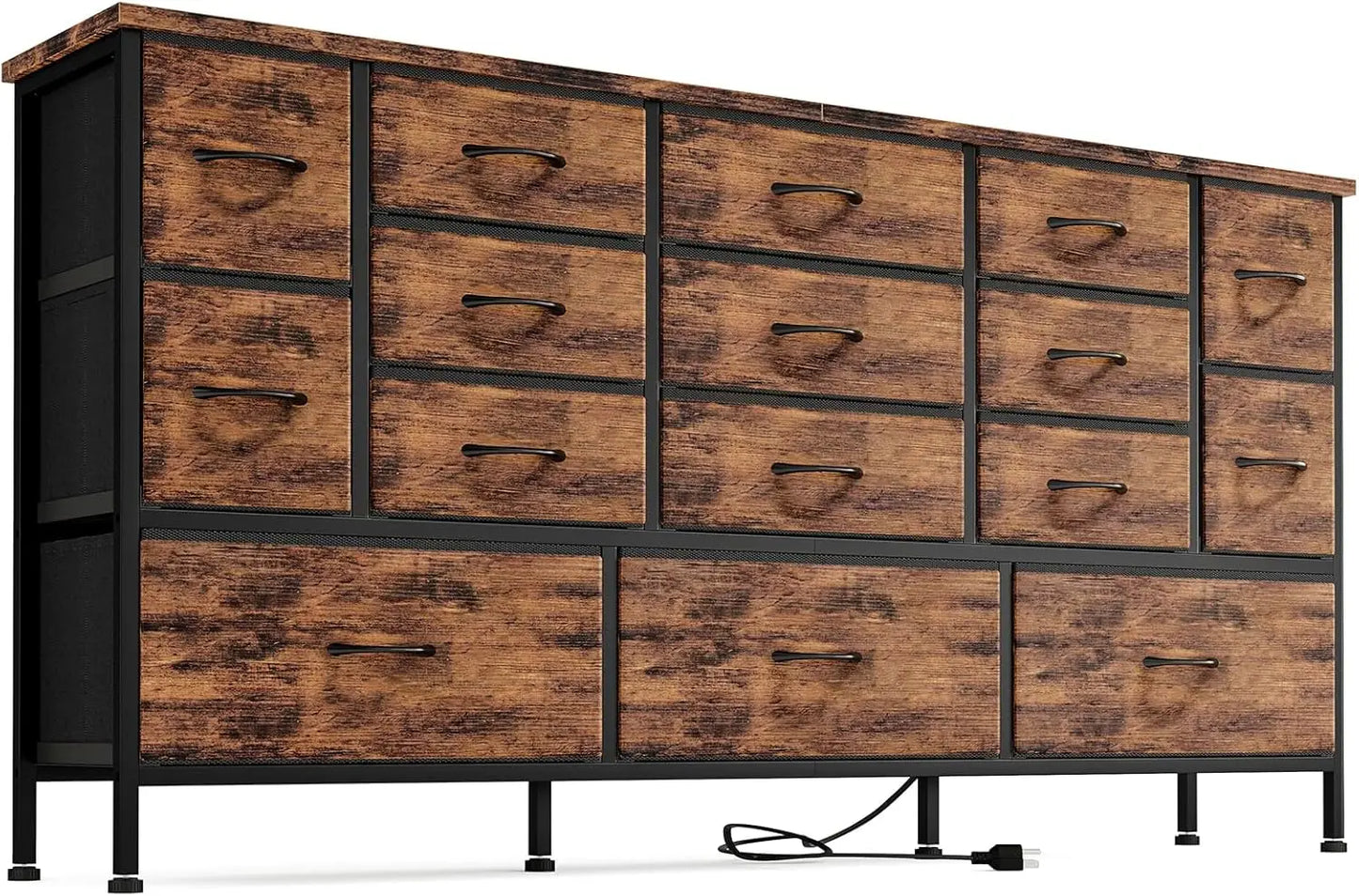 Long Dresser with 16 Large Drawers