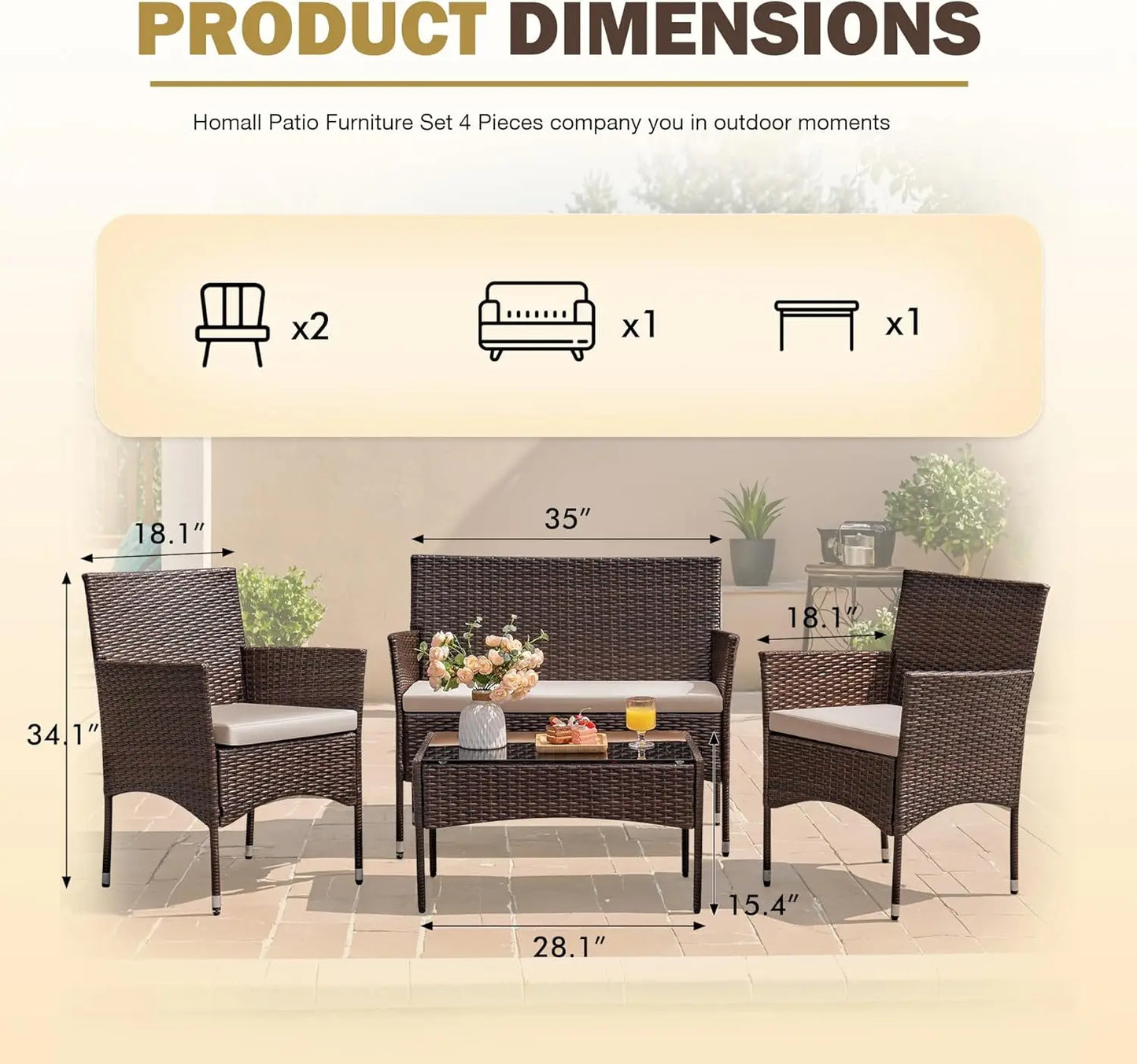 Outdoor Patio Furniture Set