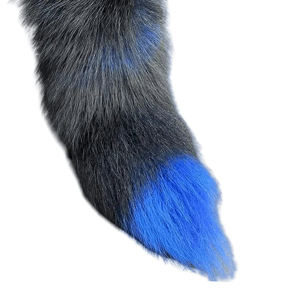 Huge Fluffy Faux Fur Fox Tail Keychain Therian Tail Fox Tail Keychain Cute Animal Tail Keychain Cosplay Tail Gift for Women Girl