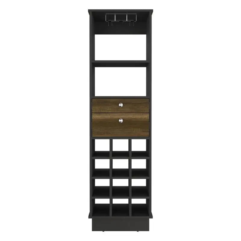 Classic Bar Cabinet with 2 Drawers & 12-Bottle Wine Rack