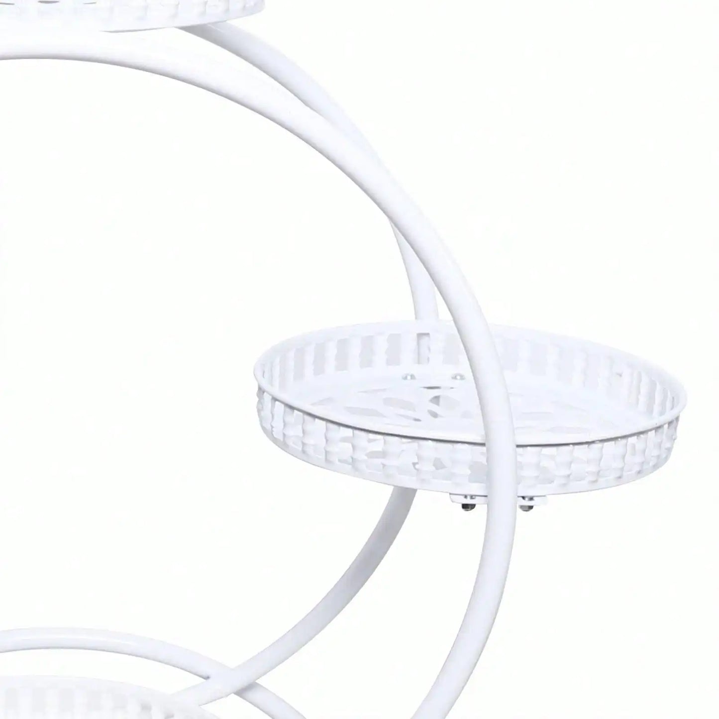 Round Metal Stand w/Wheel Rack