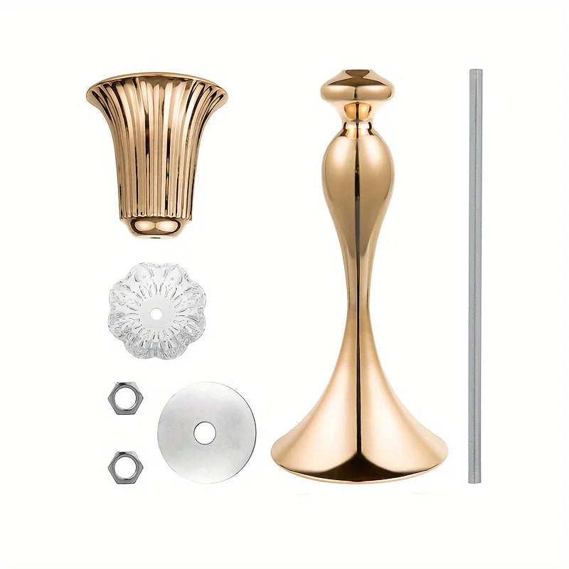 Flower Metal Crystal Stands Vases