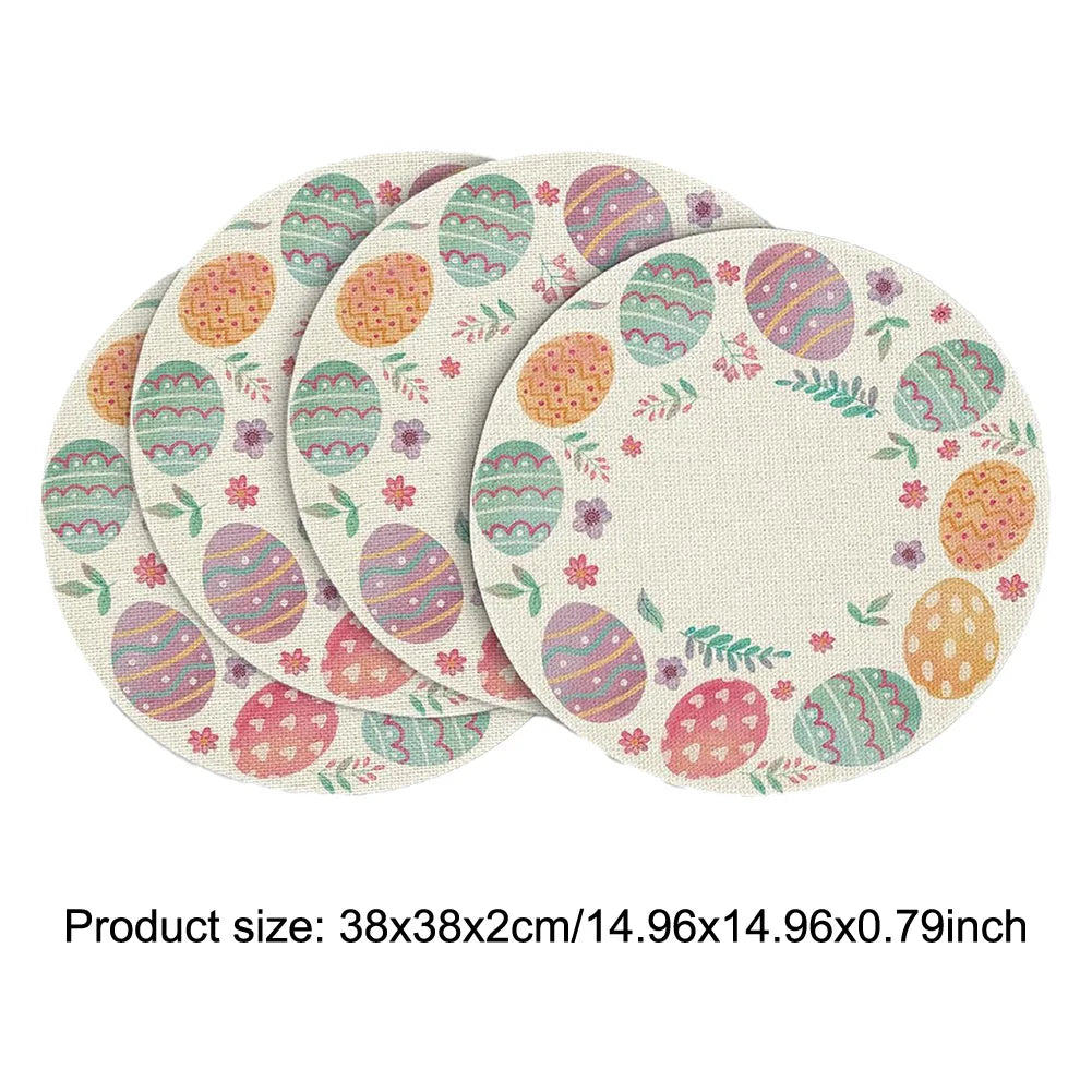 Dining Room Easter Round Placemats Linen