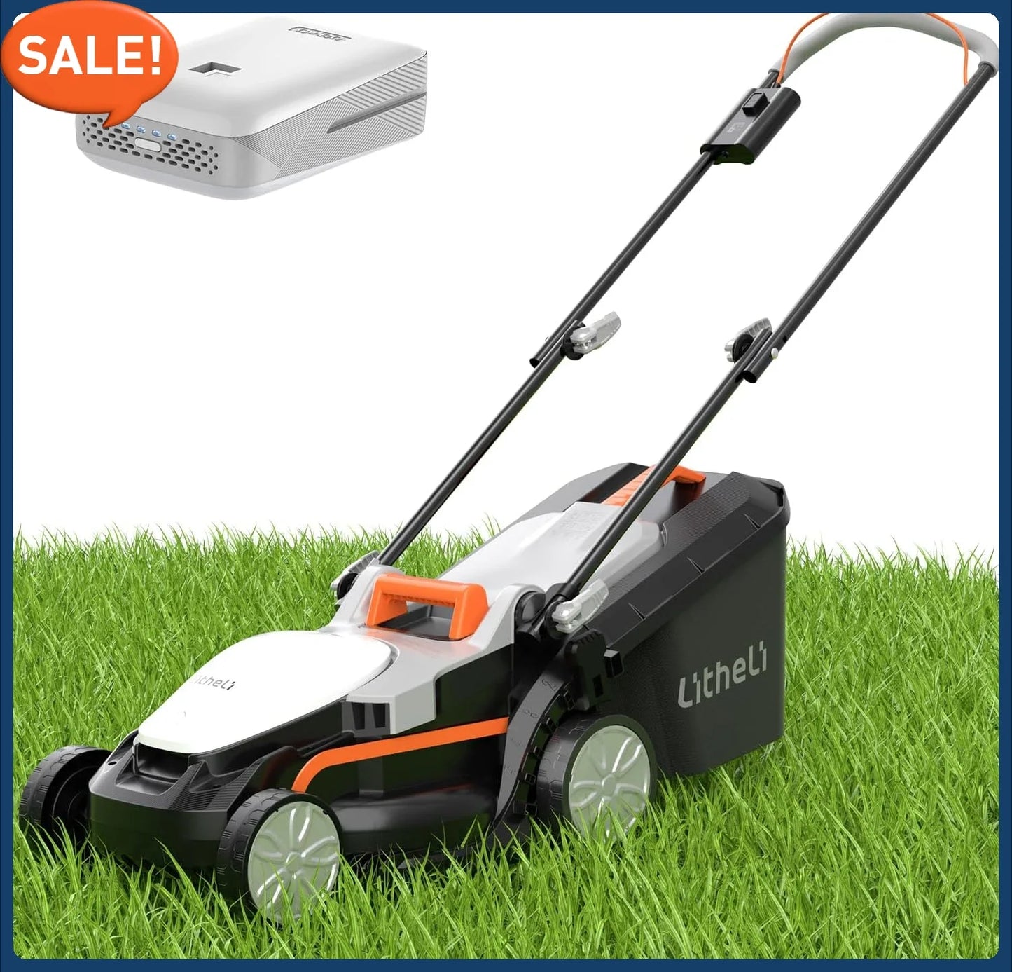 Cordless Lawn Mower - Portable Battery Included