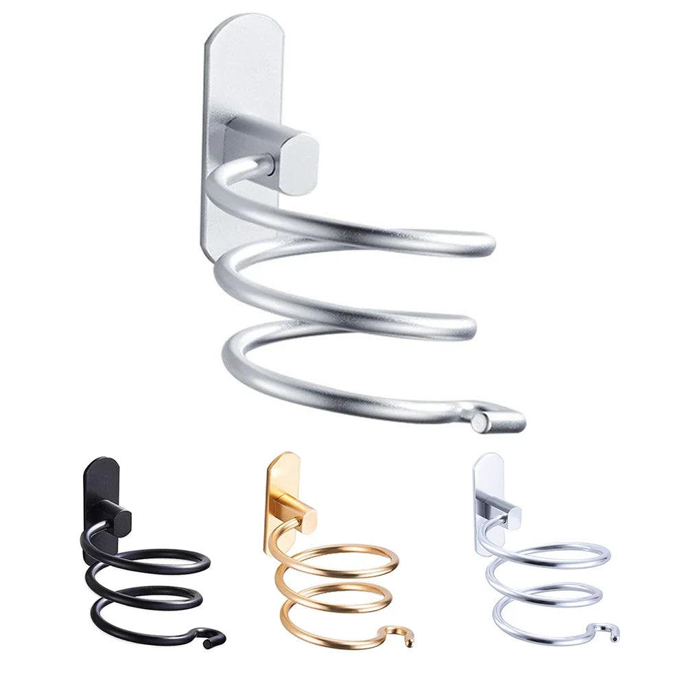 Bathroom Accessory Hair Dryer Holder Wall Mounted Organizer