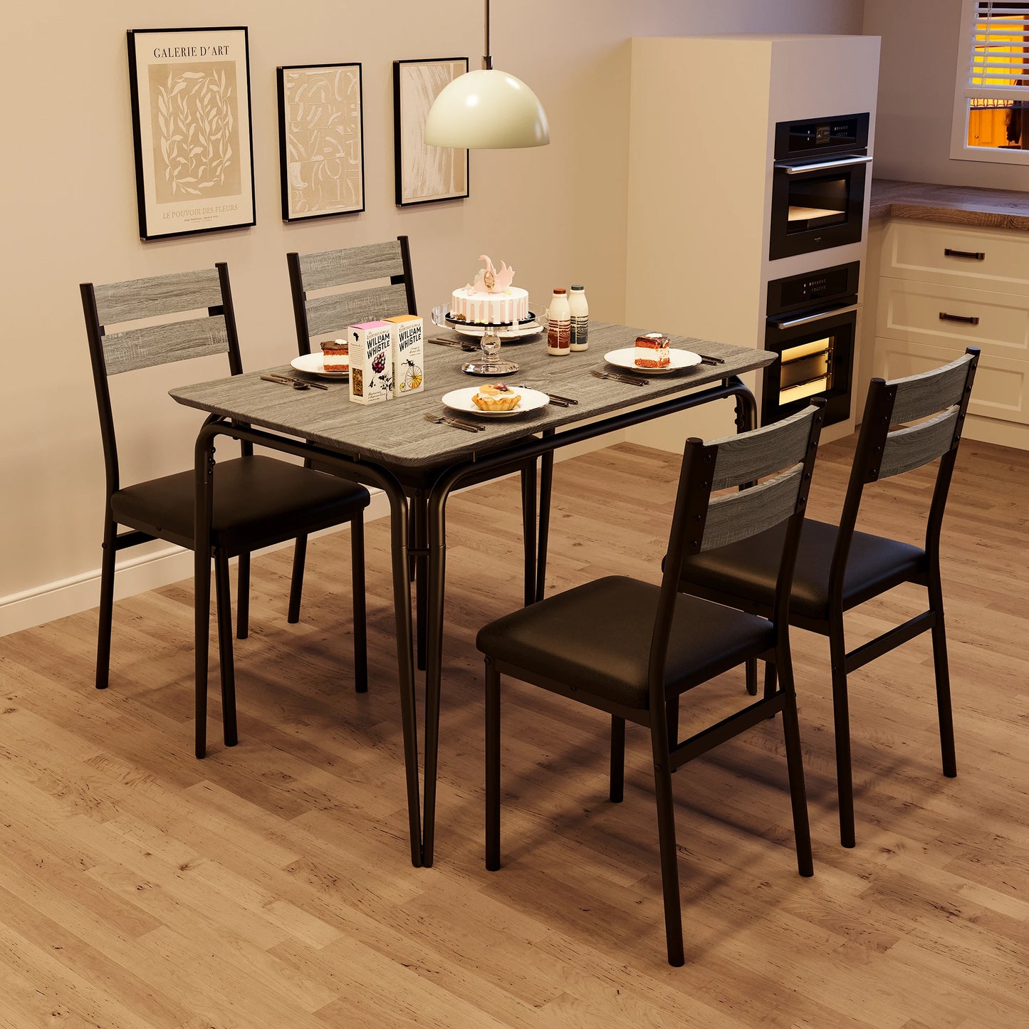 Dining Rectangular Table Set for 4