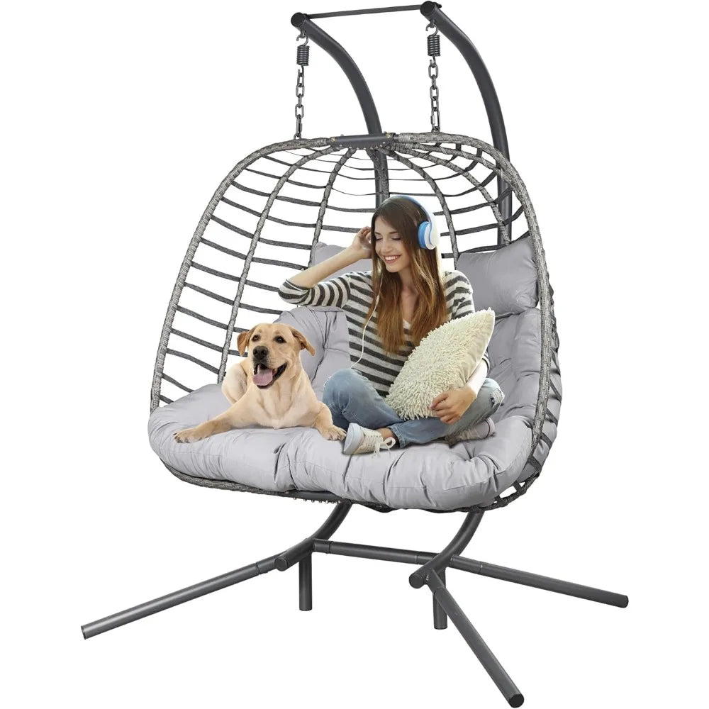 Patio Hammock Swing Chair with Cushion Loveseat