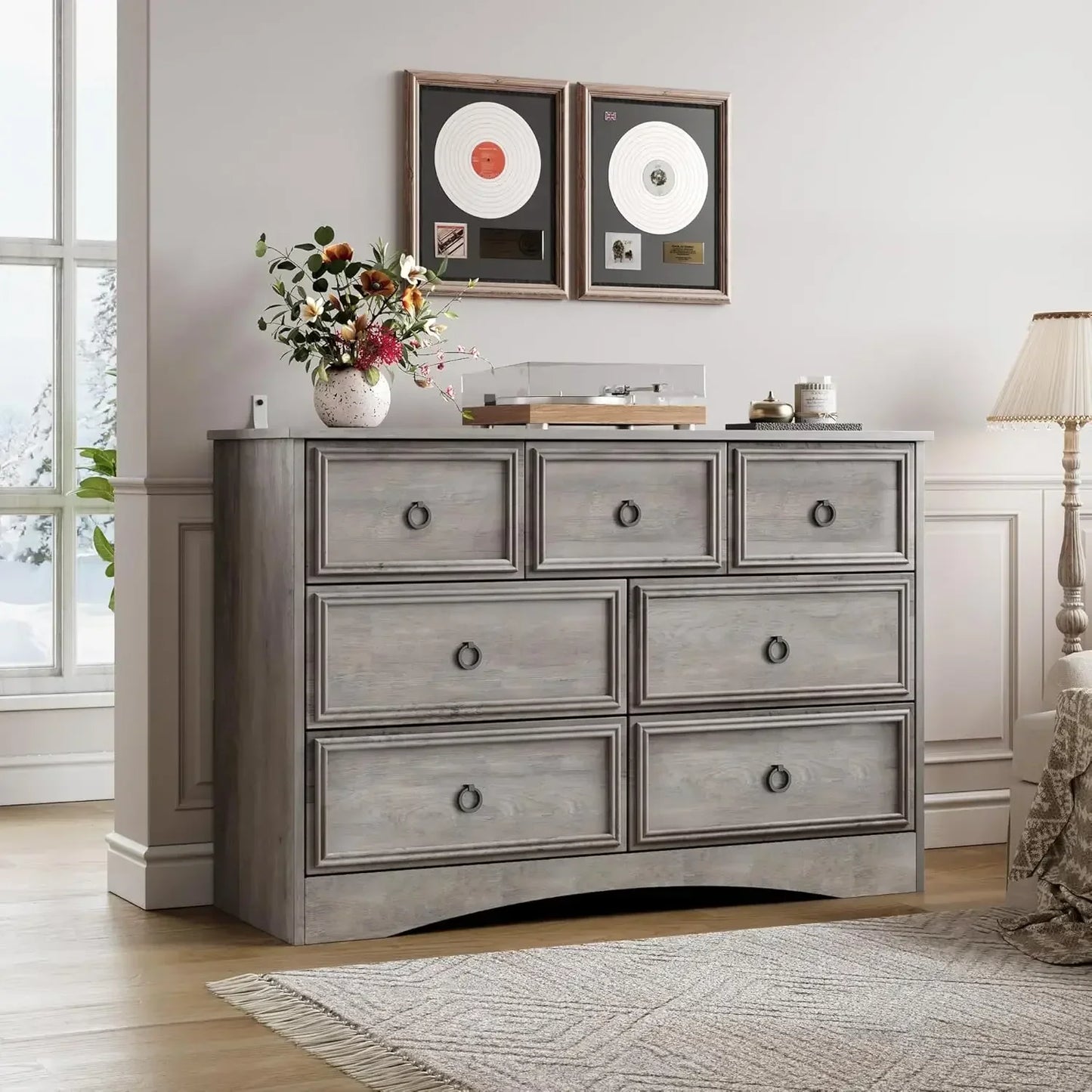 Modern Dresser Organizer with Textured Borders