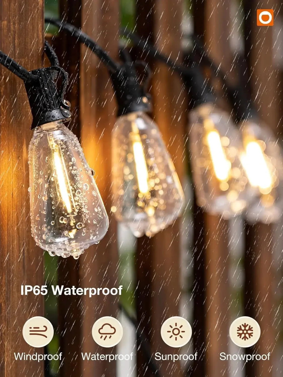Patio String Lights Waterproof