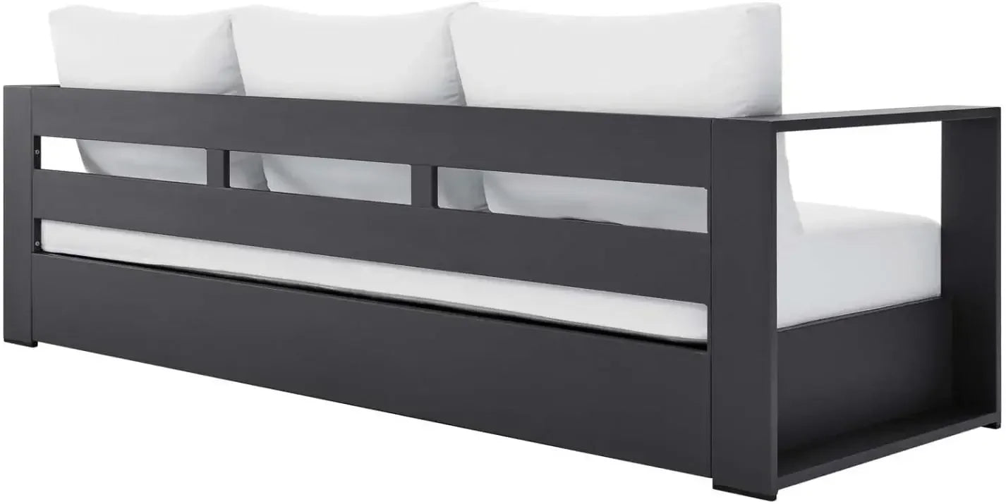 Tahoe Outdoor Patio Powder-Coated Aluminum Sofa