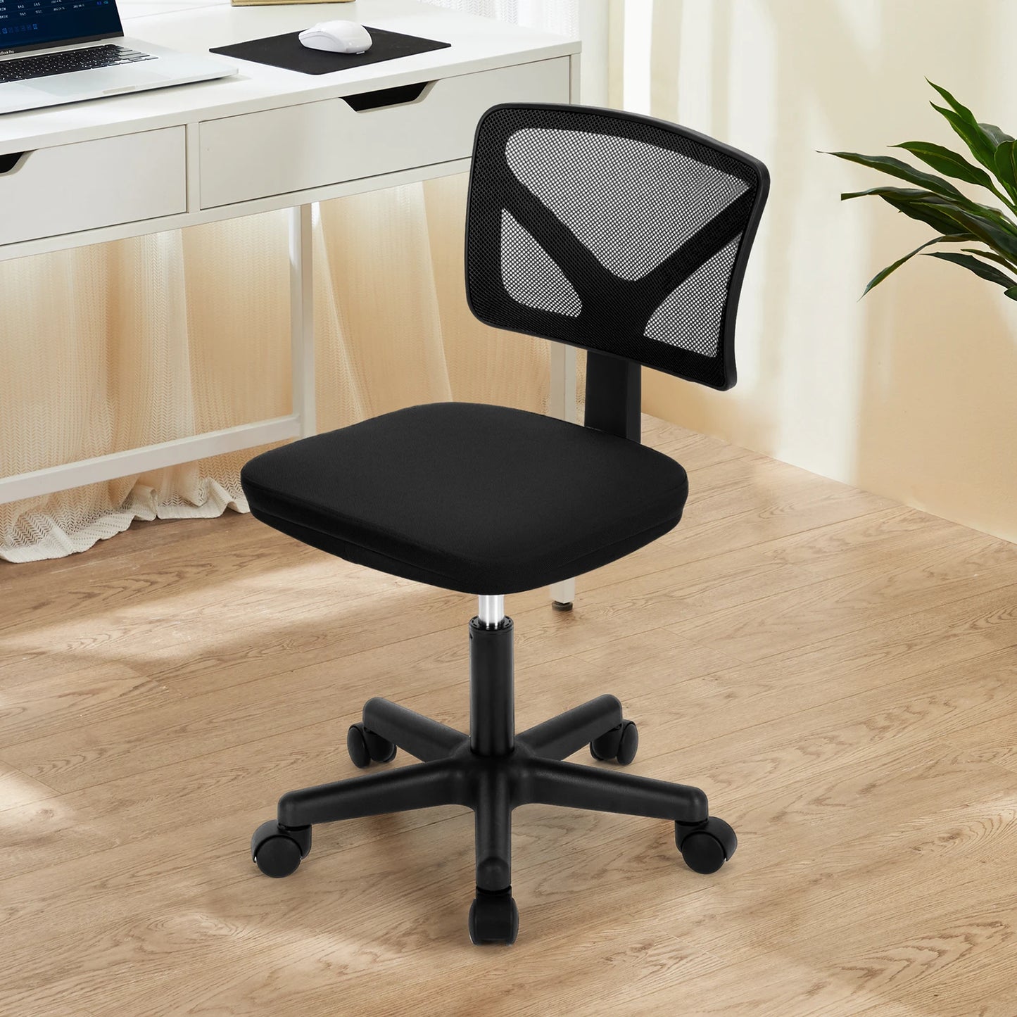 Lumbar Support Armless Office Chair