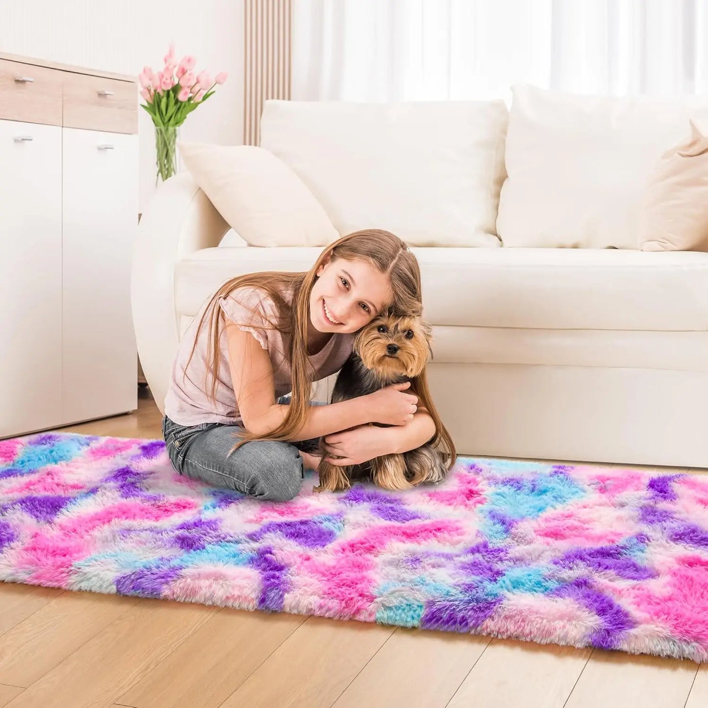 Bedroom Fluffy Fuzzy Runner Soft Rugs