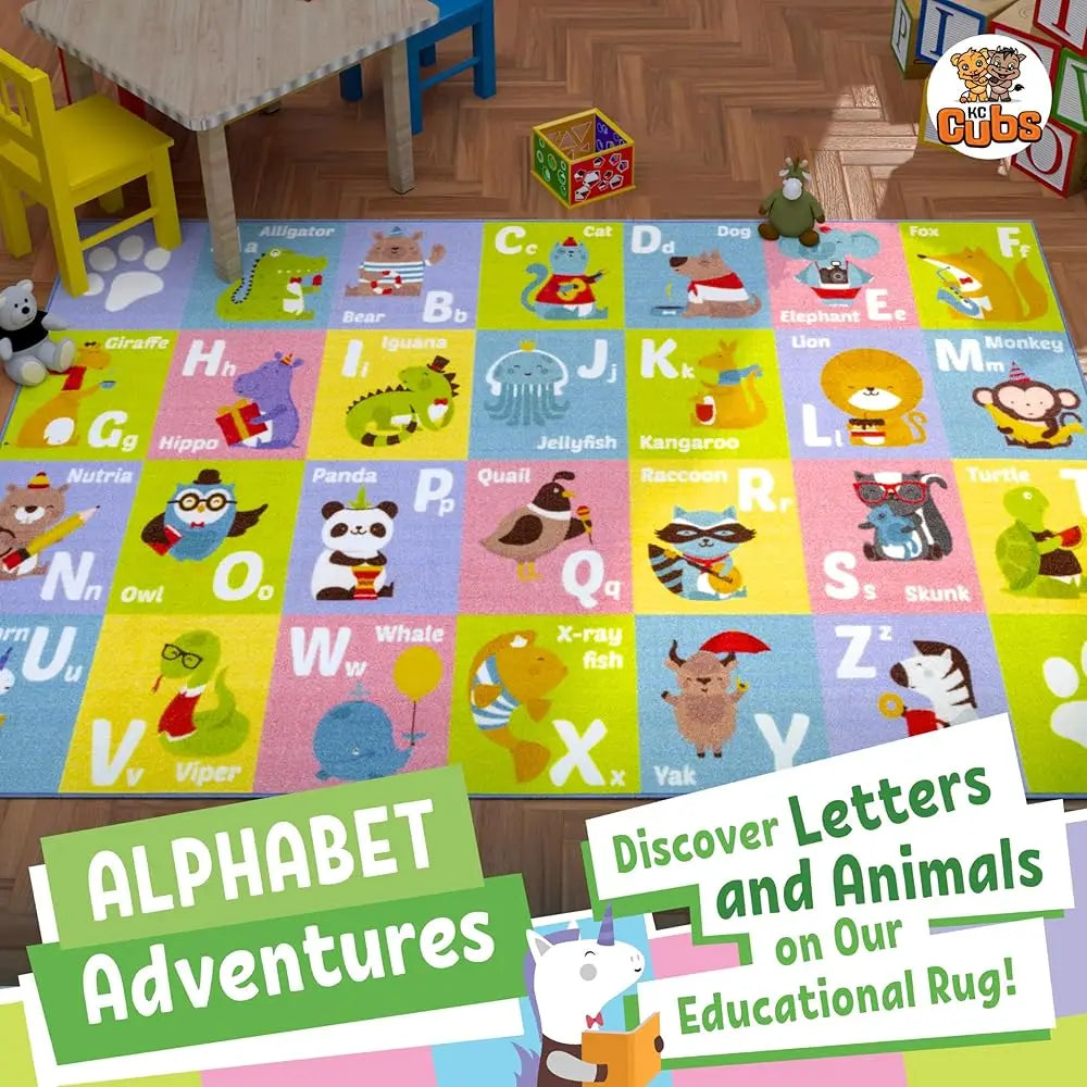 Abc Alphabet Animal Carpet