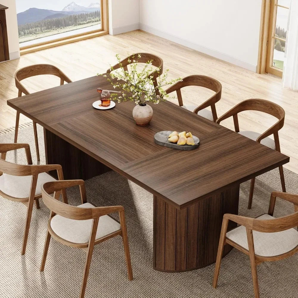 Extra Long Dining Table with Wooden Tabletop