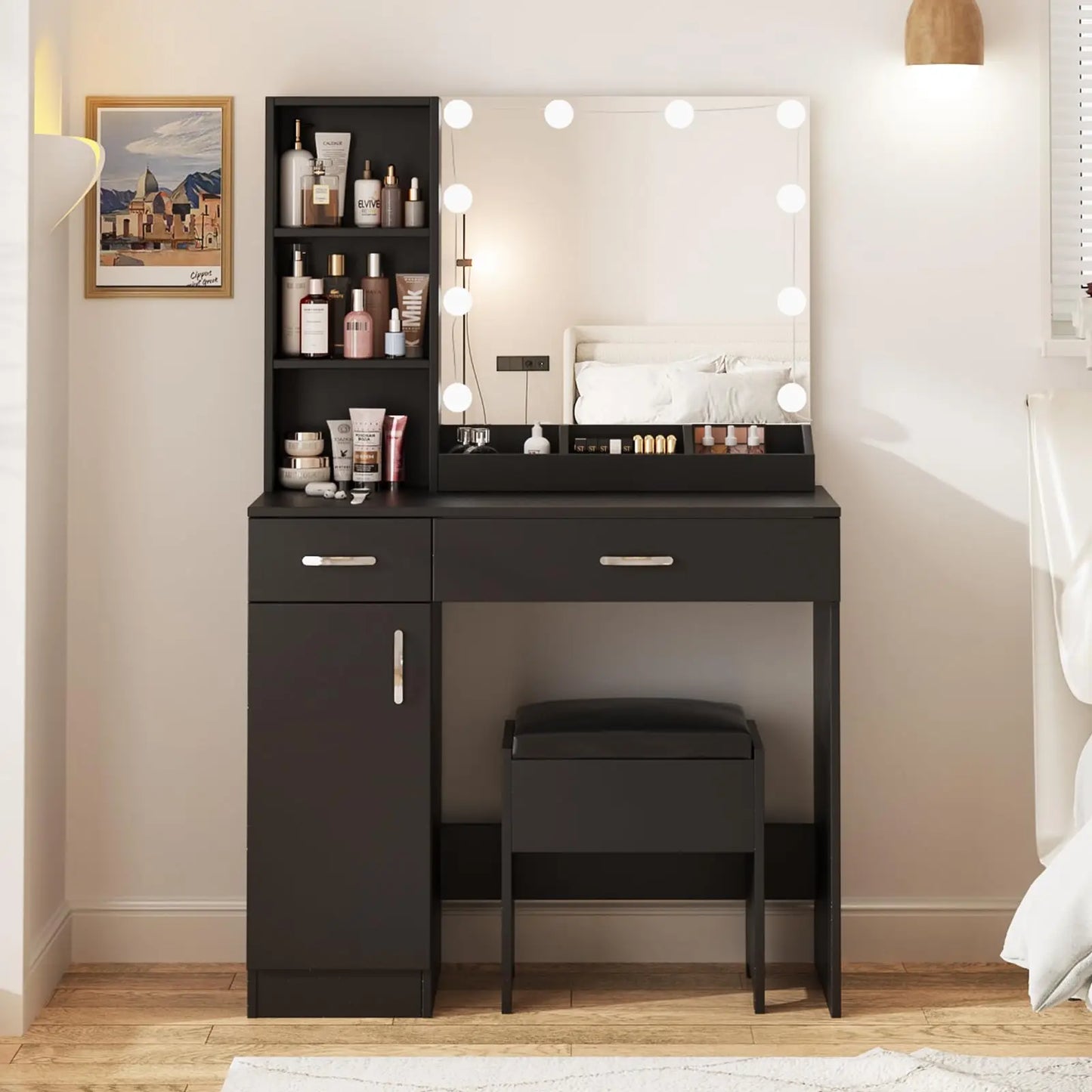 Makeup Vanity Desk w/Mirror Lights