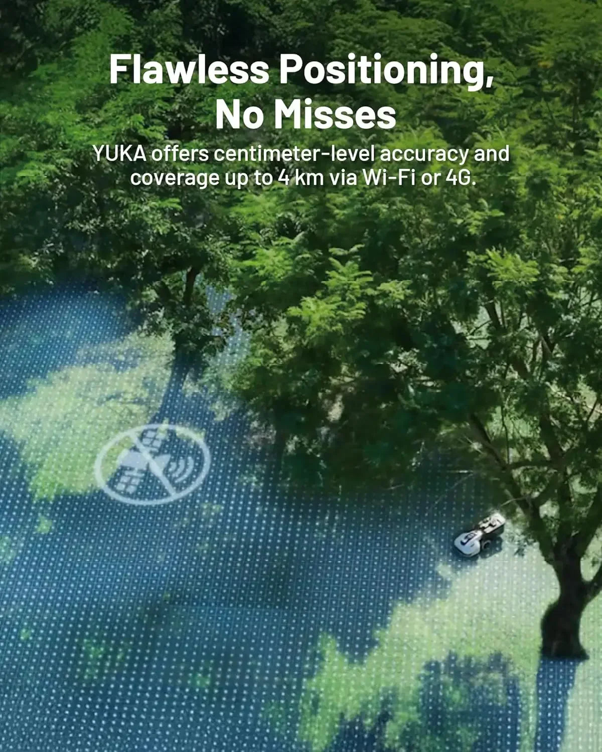 Robot Lawn Mower - Ultrasense AI Vision & RTK Antenna
