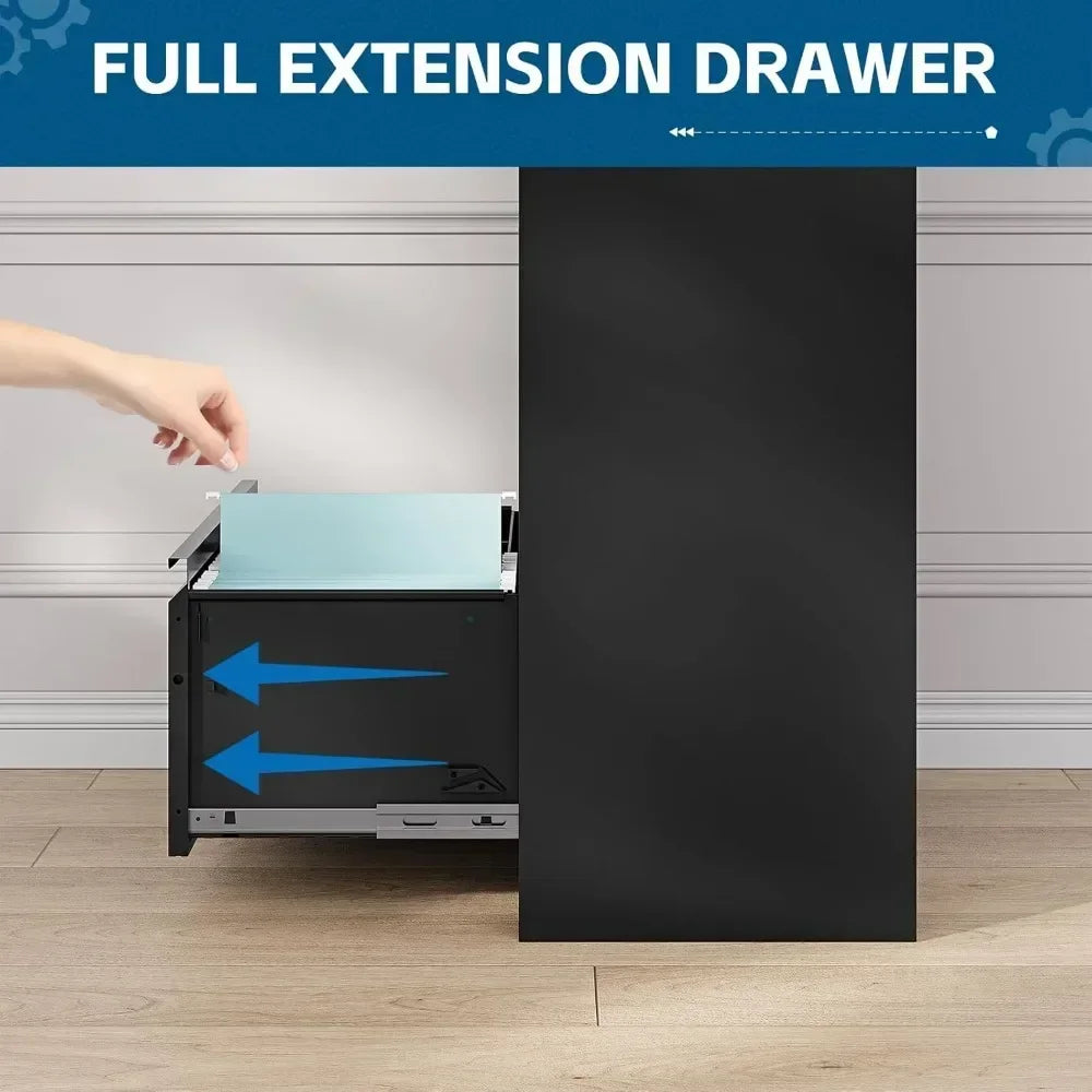 Metal Locking File Cabinet with Storage Shelves