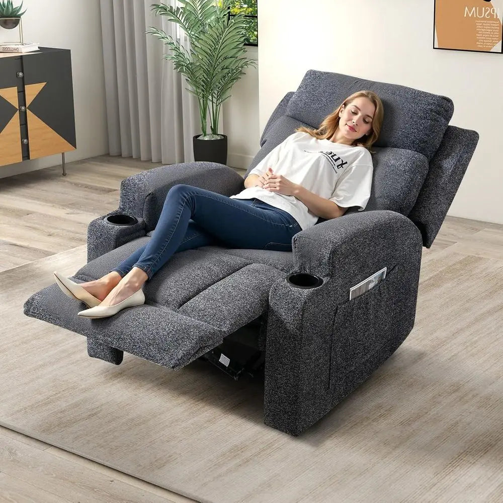 Comfortable Reclining with Overstuffed Armrests and Back