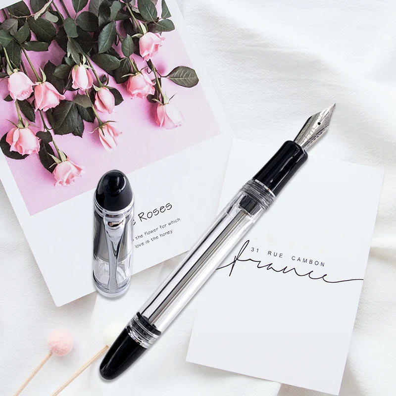 Translucent White Fountain Pen Vacuum Filling Fountain-Pen